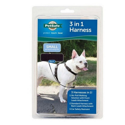 PetSafe, PetSafe 3in1 Dog Harness, Black, 1 Each / Small