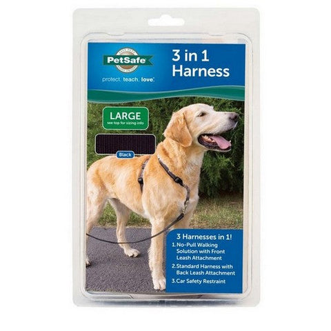 PetSafe, PetSafe 3in1 Dog Harness, Black, Large