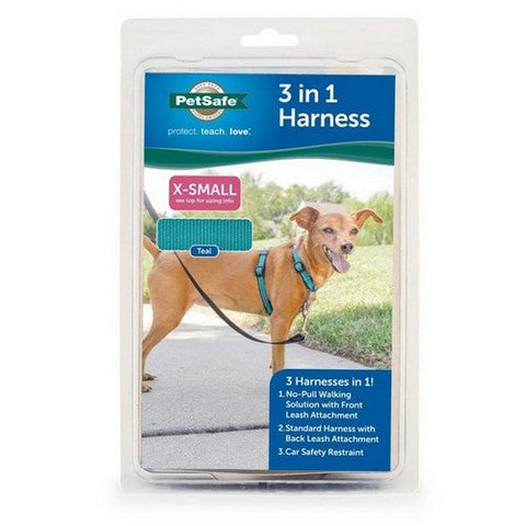 PetSafe, PetSafe 3in1 Dog Harness, Teal, 1 Each / ExtraSmall