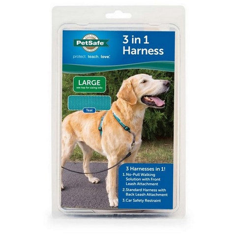 PetSafe, PetSafe 3in1 Dog Harness, Teal, Large