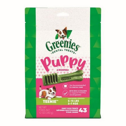 Greenies, Greenies Puppy 6+ Months Dog Dental Treats, Teenie, 12 Ounces
