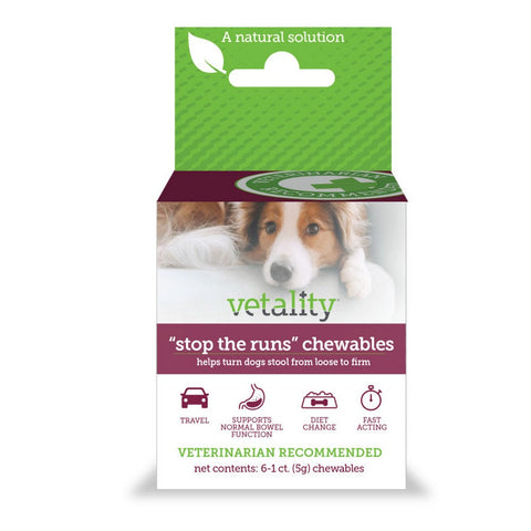 Vetality, Vetality Stop the Runs Chewables for Dogs, 1 Each
