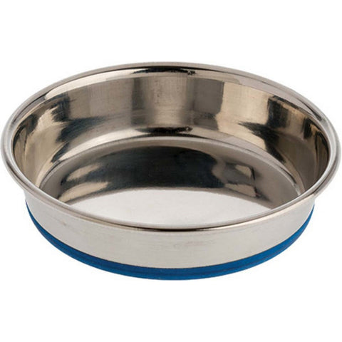 OurPets, OurPets Premium Rubber Bonded Stainless Steel Cat Bowl, Silver, 8 Ounces