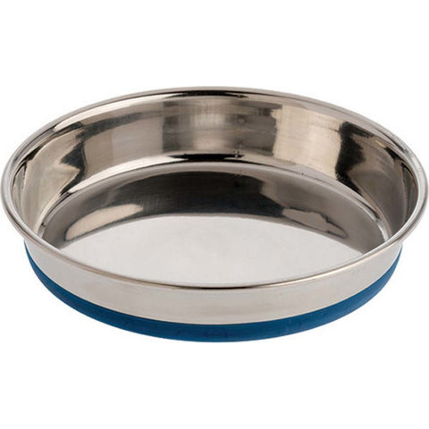 OurPets, OurPets Premium Rubber Bonded Stainless Steel Cat Bowl, Silver, 16 Ounces