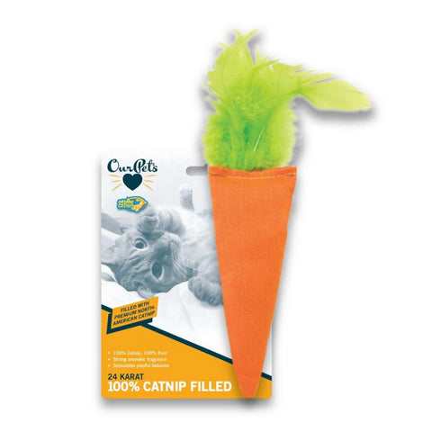 OurPets, OurPets Cosmic 24 Karat Carrot Catnip Cat Toy, 1 Each / Orange, Green
