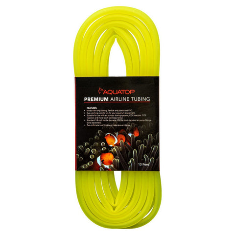 Aquatop, Aquatop Airline Tubing, Neon Yellow, 13 Feet