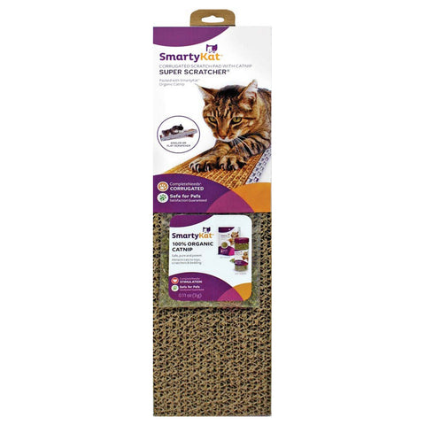SmartyKat, SmartyKat Super Scratcher Single Wide Corrugate with Catnip, 1 Each / Brown