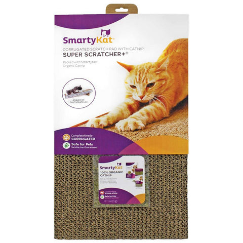SmartyKat, SmartyKat Super Scratcher+ Double Wide Corrugate with Catnip, 1 Each / Brown