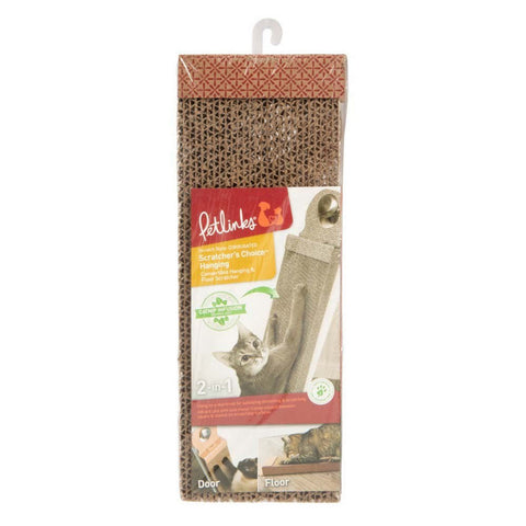 Petlinks, Petlinks Scratcher's Choice Hanging Corrugate Cat Scratcher With Infused Catnip, 1 Each