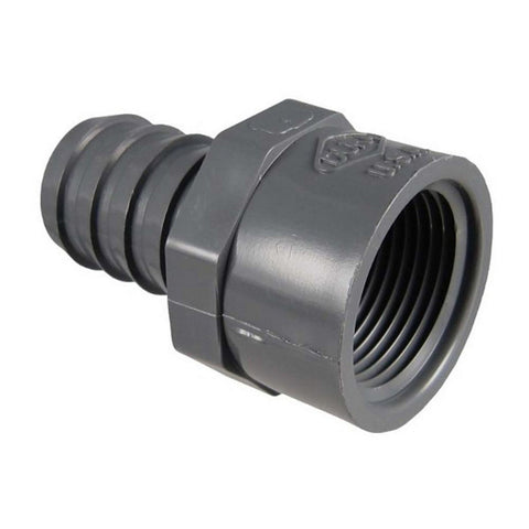 Danner, Danner Female Pipe Threaded X Barbed Fitting, Gray, 0.75 Inches