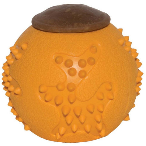 Starmark, Starmark RubberTuff Dog Treat Ball, Orange, 1 Each / Small
