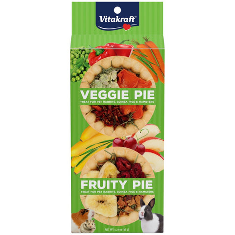 Vitakraft, Vitakraft Veggie Pie & Fruity Pie Small Animal Treat, 1.27 Oz
