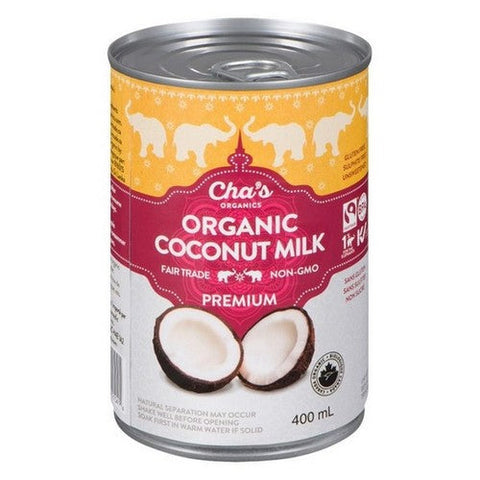 Chas Organics, Organic Premium Coconut Milk, 400 Ml (Case Of 12)