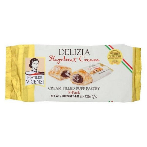 Delizia Hazelnut Cream Puff Pastry 4.41 Oz (Case Of 8) by Vicenzi