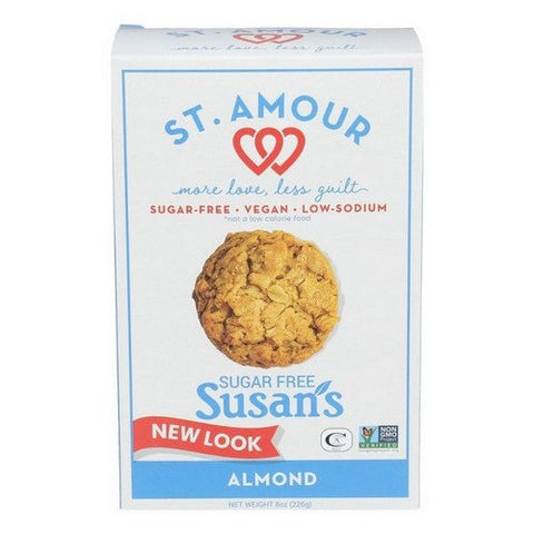 Susans Cookie Almond Sugar Free 8 Oz (Case Of 8) by St. Amour