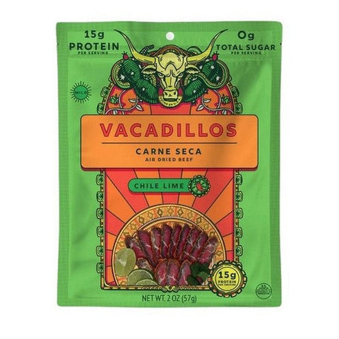 Carne Seca Chile Lemon Jerky Snack 2 Oz (Case Of 8) by Vacadillos