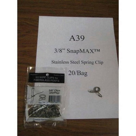 Geotek, Stainless Steel Spring Clip, 3/8 IN - 20 Pack