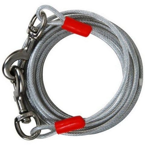 JW, Pet Tie Out Large Dogs Up To 100 Lb, 15 Feet,Clear