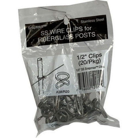 Geotek, Stainless Steel Spring Clip, 1/2 IN - 20 Pack