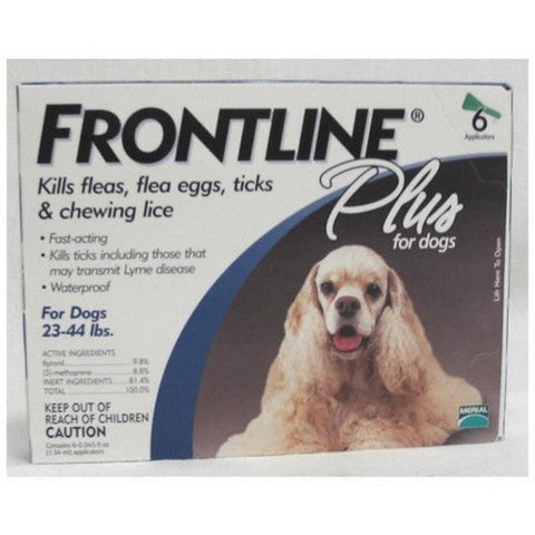 Frontline, Frontline Plus For Dogs, 23-44 Lbs / 6 Pack