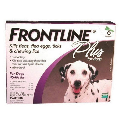 Frontline, Frontline Plus For Dogs, 45-88 Lbs / 6 Pack