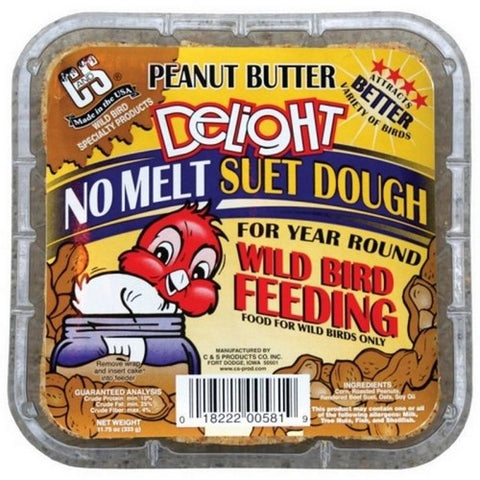 C&S, C&S Delight No Melt Suet Dough, 11.75 Oz, Peanut Butter