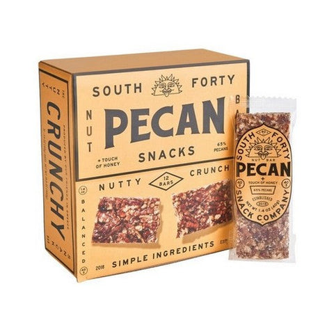 Pecan Nut Bars 1.4 Oz / 12 Count by South Forty Snack Co