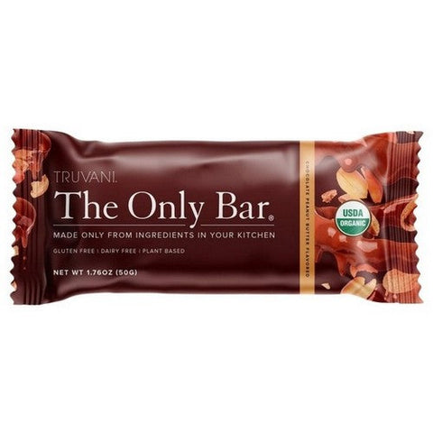 Organic Bar Chocolate Peanut Butter 1.76 Oz (Case Of 12) by Truvani
