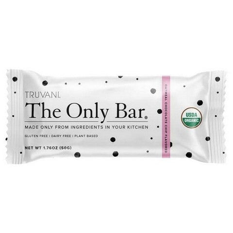 Organic Oatmeal Chocolate Chip Bar 1.76 Oz (Case Of 12) by Truvani