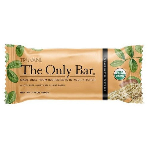 Organic Bar Peanut Butter 1.76 Oz (Case Of 12) by Truvani