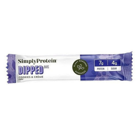 Dipped Snack Bars Cookies And Creme 0.88 Oz X 5 Count (Case Of 6) by Simply Protein