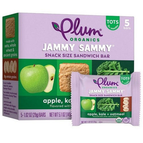 Organics Jammy Sammy Bar 1.02 Oz X 5 Count (Case of 6) by Plum Organics
