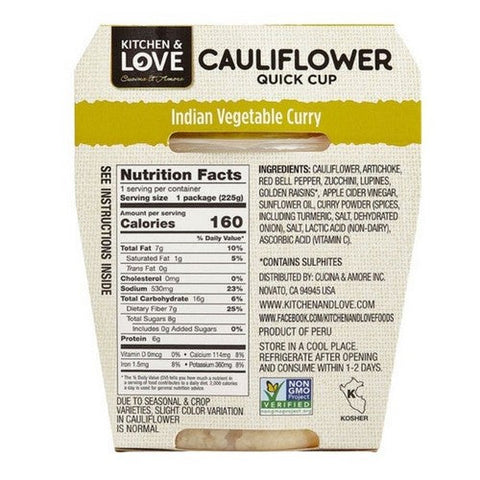 Cauliflower Peruvian Vegetable Ceviche 7.9 Oz (Case Of 6) by Kitchen And Love