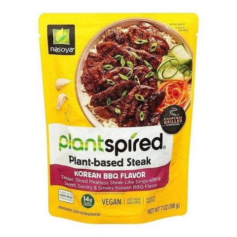 Plantspired Plant Based Steak Korean BBQ Flavor 7 Oz (Case Of 6) by Nasoya