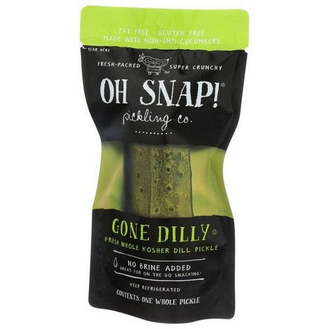 Gone Dilly Fresh Whole Kosher Dill Pickle 3 Oz (Case Of 12) by OhSnap!