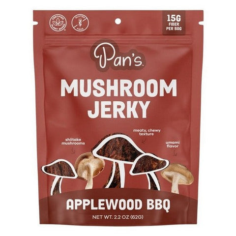 Mushroom Jerky Applewood BBQ 2.2 Oz (Case Of 6) by Pan's Mushroom Jerky