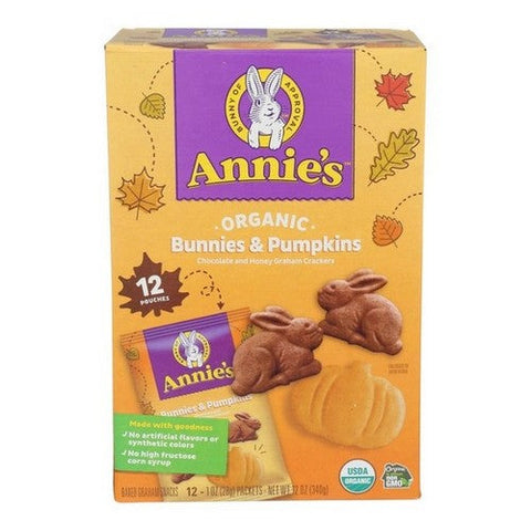 Organic Chocolate And Honey Bunnies And Pumpkins 1 Oz X 12 Count (Case Of 4) by Annie's Homegrown