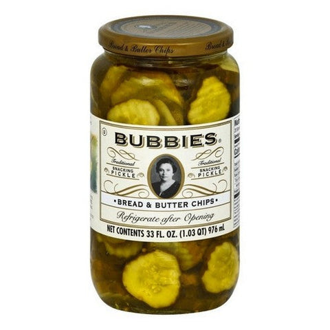 Bubbies, Pickle Chips Bread And Butter, 33 Oz (Case Of 6)