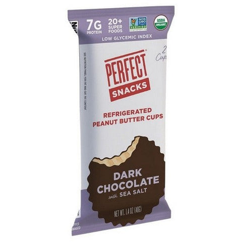 Dark Chocolate Sea Salt Peanut Butter Cups Snack Bars 1.4 Oz (Case Of 16) by Perfect Bar