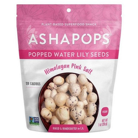 Popped Water Lily Seeds Himalayan Pink Salt 1 Oz (Case Of 6) by AshaPops