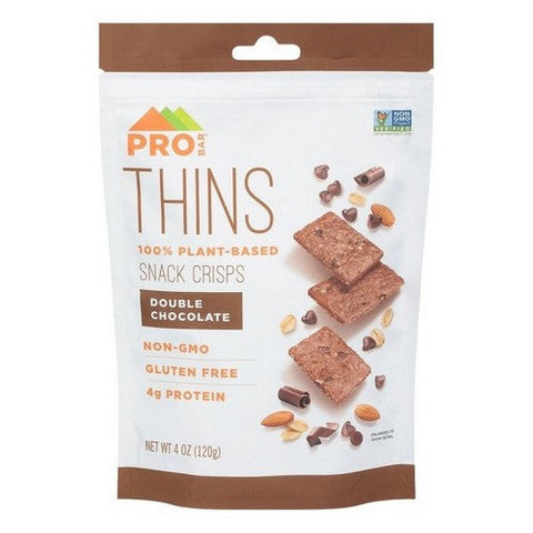Thins Double Chocolate Snack Crisps 4 Oz (Case Of 6) by Probar