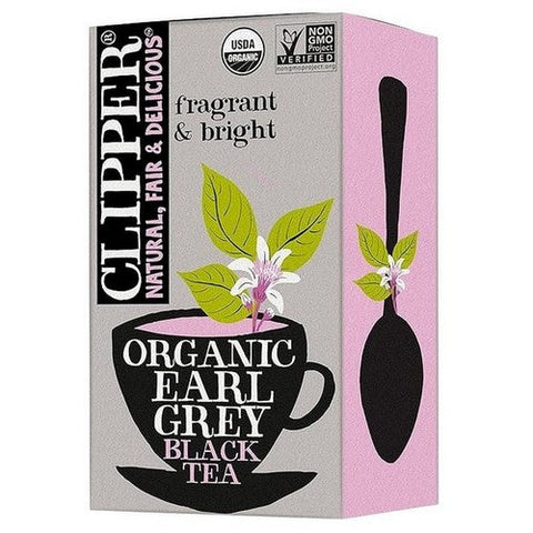 Organic Earl Grey Black Tea 20 Bags (Case Of 6) by Clipper