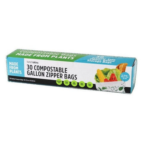Compostable Gallon Bags 30 Count (Case Of 6) by Lunchskins