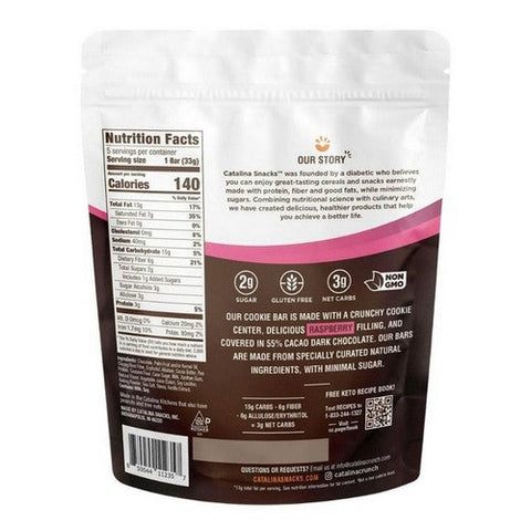 Dark Chocolate Cookie Bar With Raspberry 5.8 Oz (Case Of 6) by Catalina Crunch