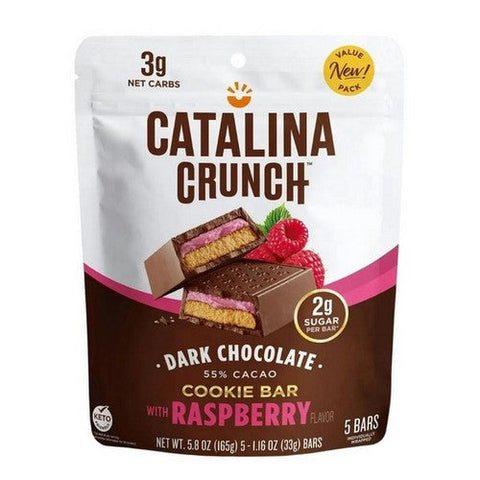Dark Chocolate Cookie Bar With Raspberry 5.8 Oz (Case Of 6) by Catalina Crunch