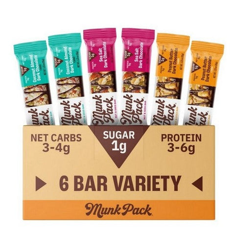 Munk Pack, Keto Bar Nuts And Seeds Variety Pack, 1.23 Oz X 6 Count (Case of 12)