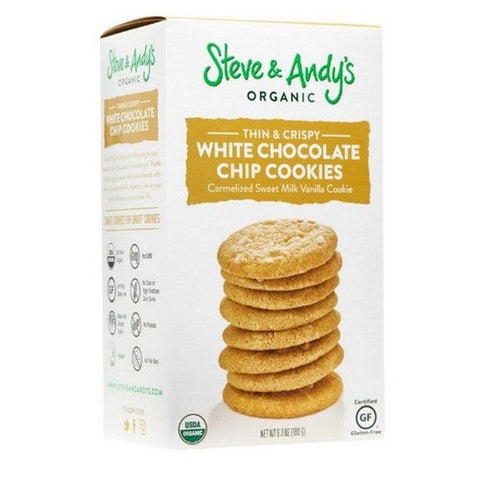 Organic Vanilla White Chocolate Cookies 6.3 Oz (Case Of 6) by Steve And Andy's