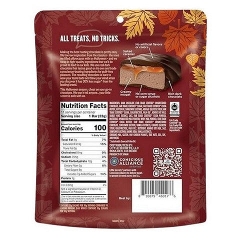 Creamy Nougat Bars Salted Caramel In Dark Chocolate 8.5 Oz (Case Of 6) by Little Secrets Llc