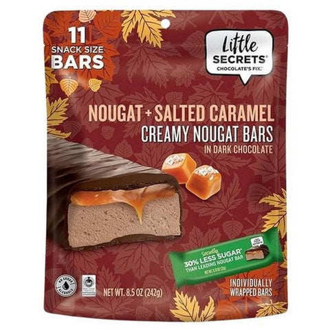 Creamy Nougat Bars Salted Caramel In Dark Chocolate 8.5 Oz (Case Of 6) by Little Secrets Llc