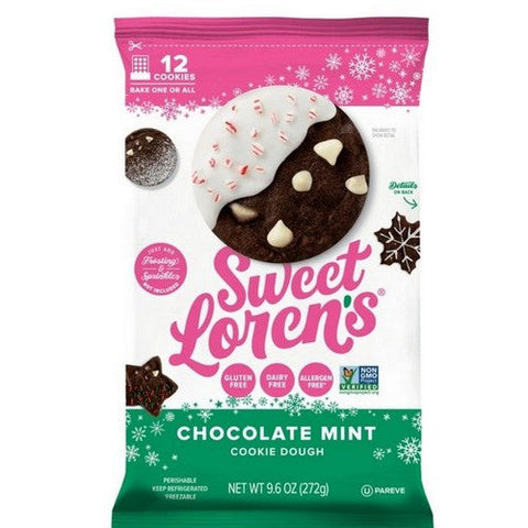Chocolate Mint Cookie Dough 9.6 Oz (Case Of 6) by Sweet Loren's